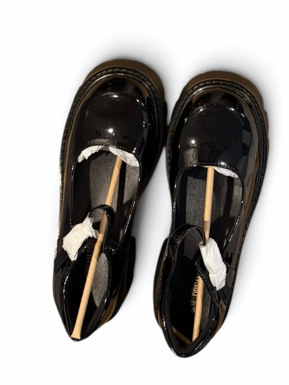 Dream Pairs Black Patent Mary Jane Platform Heels